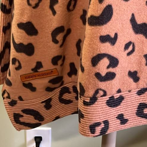 Simply Southern  turtleneck leopard print one size fits most poncho