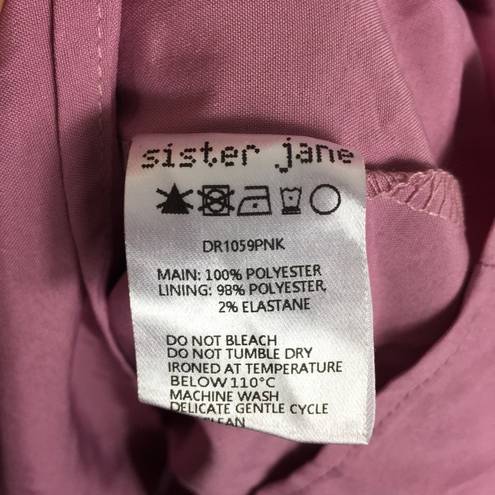 Likely NWOT Sister Jane  Lady Pink Pom Pom Babydoll Tiered Midi Dress XS Barbie