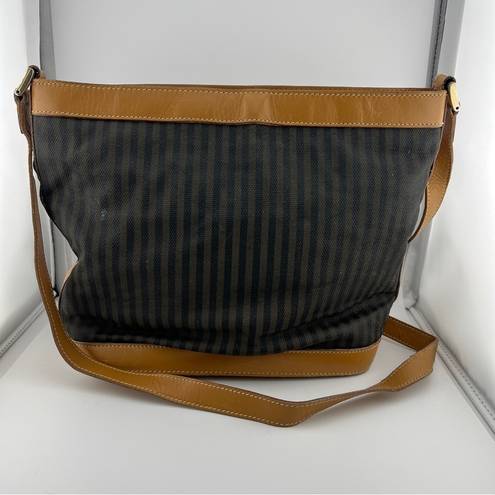 Fendi  Roma Coated Canvas & Leather Satchel