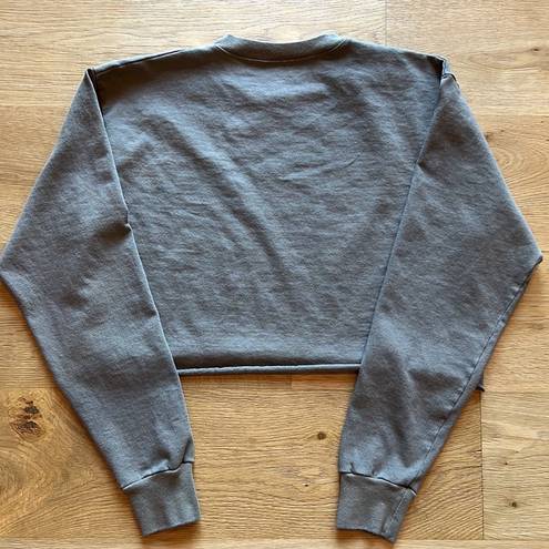 Brandy Melville  Cropped Sweatshirt in Gray Taupe Color