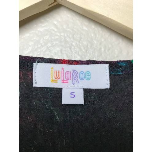 LuLaRoe  Sarah Cardigan Duster Sweater Long Multi-Color black lined Size Small