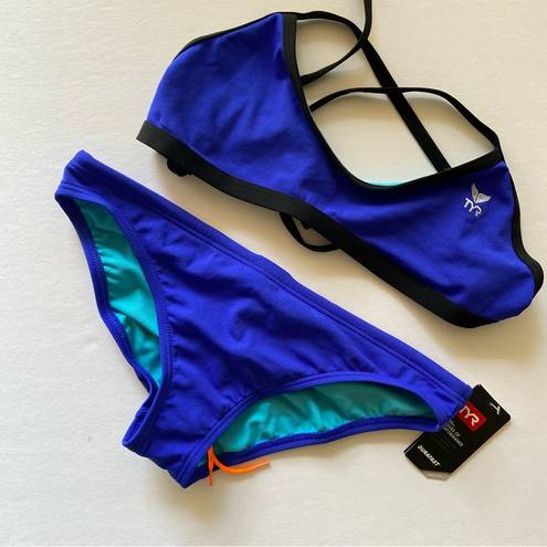 Tyr. Blue Crossfit Bikini size Medium Top/Large Bottom