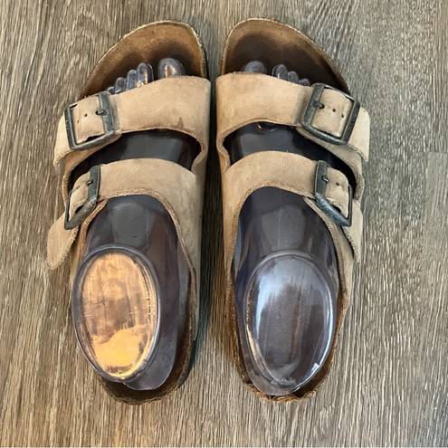 Birkenstock  Arizona Tan Leather Slip On Adjustable Sandals Women’s Size 40