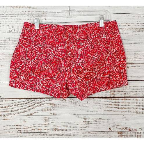 Old Navy  Women's Floral Print Flat Front Stretch Preppy Chino Shorts Pink Size 4