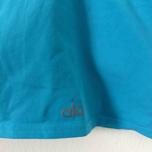 Alo Yoga Alo Crop Real Bra Tank Top in Aqua Blue