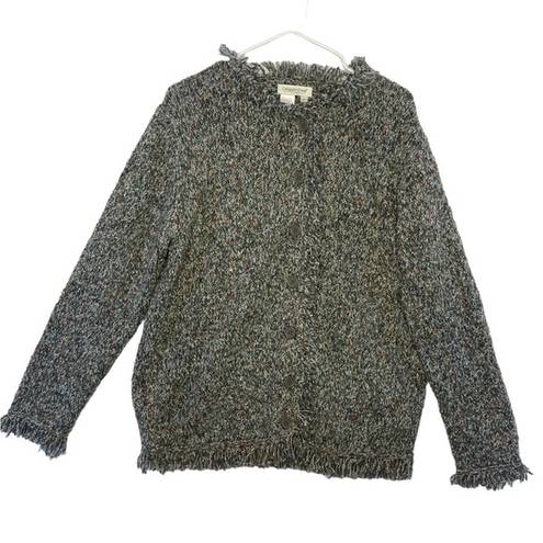 Coldwater Creek Women’s Size‎ Large Confetti Tweed Button up Cardigan sweater