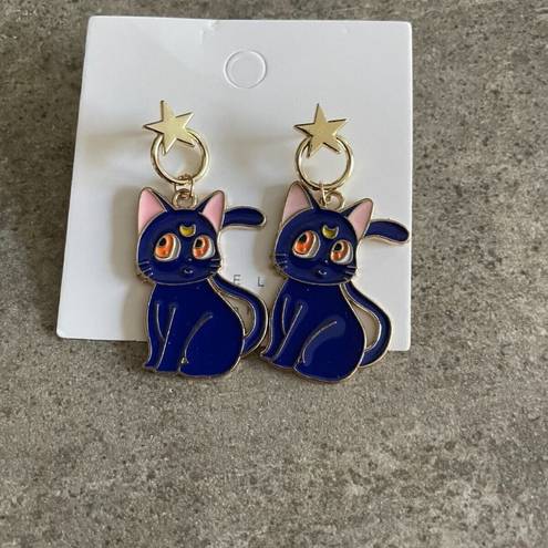 The Moon 5/$20 Sailor Cartoon Luna Anime Cat Earrings