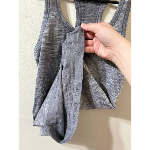 Lululemon  Swiftly Tech Racerback Tank Size 2 Heathered Slate Gray