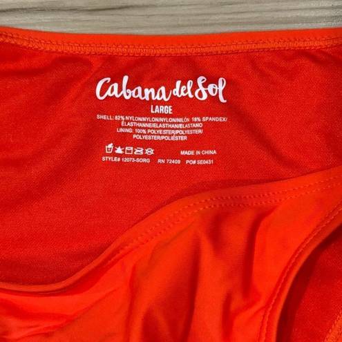 Cabana Del Sol NEW  Orange Bikini Bottoms Women’s Large