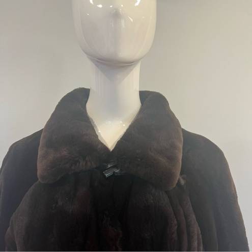 Onyx Galanos Black  Sheared Mink Fur Coat