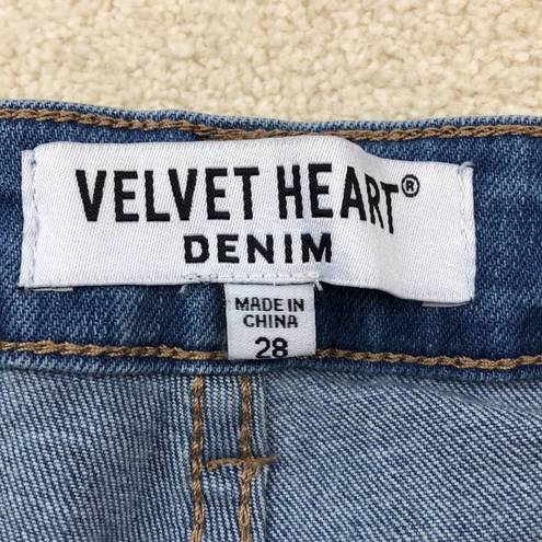 Velvet Heart : Jayden Slim Girlfriend Distressed Studded Crop Jeans