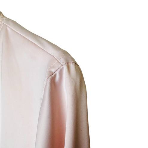 Mistress Rocks  Boss Lady Pink Satin Bomber Jacket Size Small