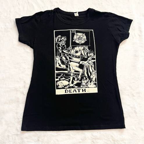 Tultex The Death Tarot Card Psychic Occult Metaphysical T-Shirt Size Large