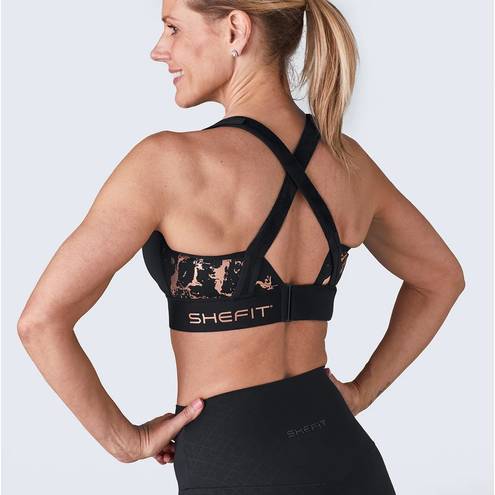 SheFit  Flex Sports Bra Black 3Luxe NWT