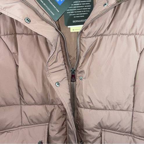 Bernardo NWT  Town Square Long Winter Puffer Coat in Peppercorn Size 1X