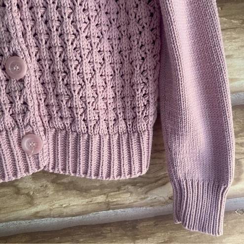 Northern Reflections Vintage  pink chunky knit cardigan sweater size small