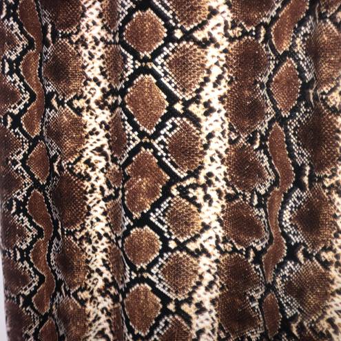 Charlotte Russe Brown Snake Skin Print Bodycon Dress