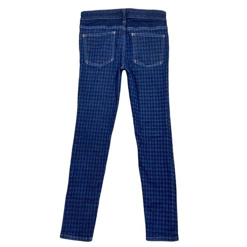 Pilcro  Anthropologie Jeans Women's 28" Blue Serif Skinny Houndstooth Stretch