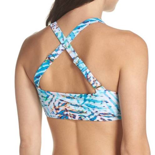 PilyQ  Palmas Blue Tropical Knot Bikini Top