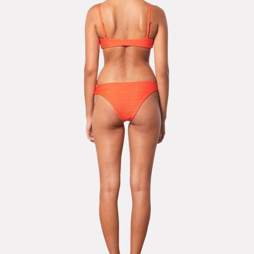 Mara Hoffman NEW  Kay Low Rise Bikini Bottom, Orange, Large