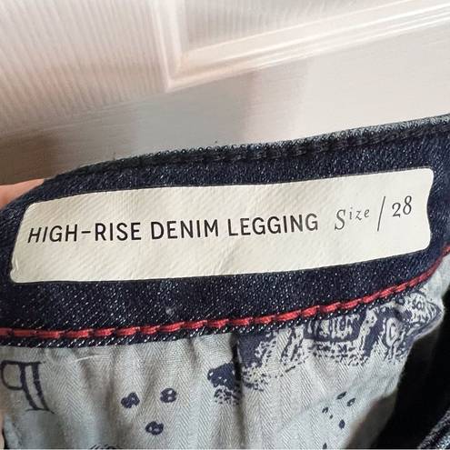 Pilcro and the Letterpress  Anthro Womens Denim High Rise Legging Crop Size 28