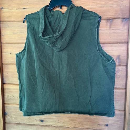 Fashion Bug  Green Hooded Vest Size 18/20