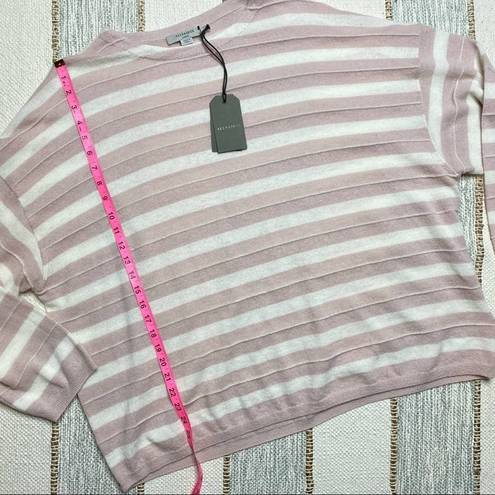 ALLSAINTS  Cassia Baby Pink Striped Slouchy Sweater Women’s Large