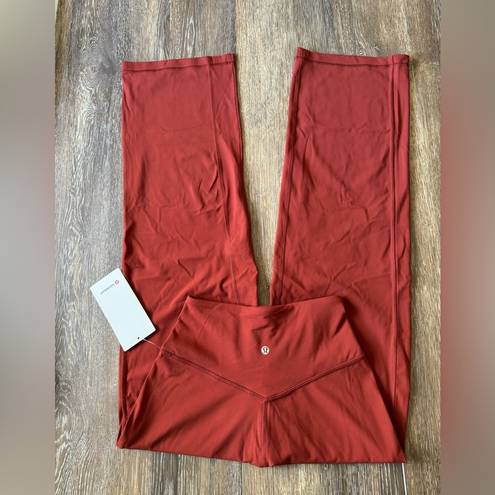 Lululemon Wide Leg High Rise Pant 31” Terra Orange Size 4 NWT