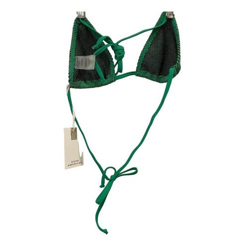 Good American  Sz 00/0 XXS/XS Always Fits Tiny Ties Bikini Top Summer Green NWT