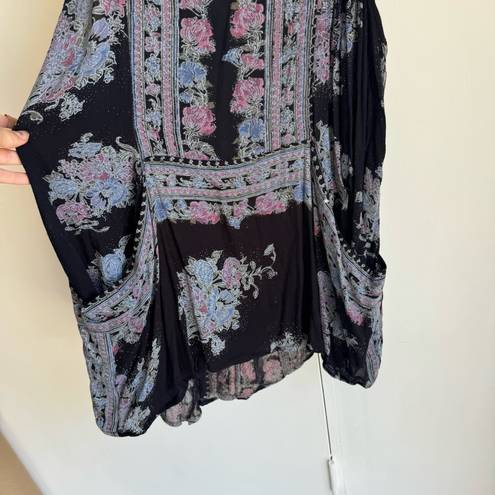 Free People  Paradise Song Floral Tunic Dress Sleeveless Size M