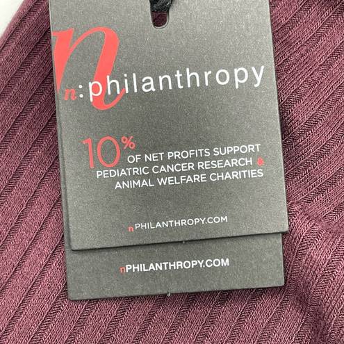 n:philanthropy NEW Revolve n: Philanthropy Womens M Reign Flare Leg Pull On Knit Pant Burgundy