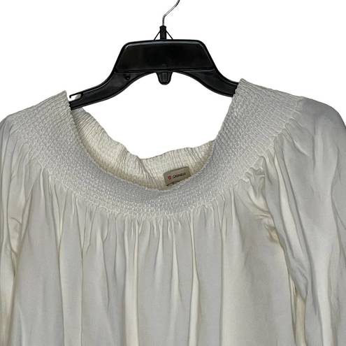 Daniel Cremieux  Blouse Top Size Small White With Floral Lace Rayon Womens