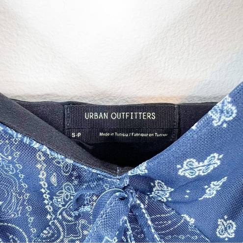 Urban Outfitters  Elodie Mesh Bandana Print Mini Dress S Blue