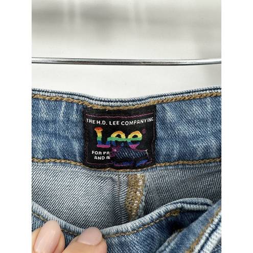 Lee  Rainbow High Rise Super Flare Jean Women's Size 28 Mid Rise 90s Pride Hippie