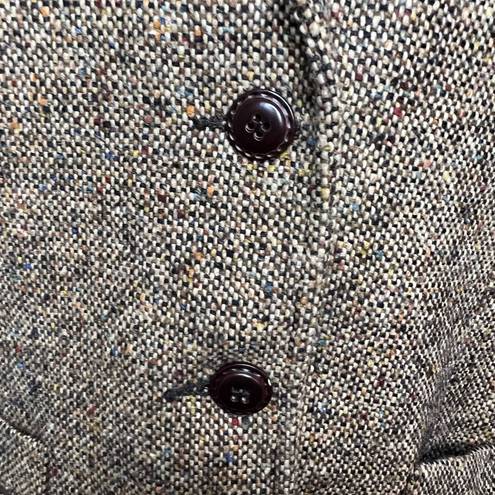 Brooks Vintage Bobbie  Brown Tweed Blazer Size 9 / 10 EXCELLENT Retro Business