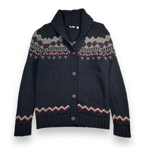 Uniqlo ‎ Wool Blend Fairisle Cardigan Sweater Womens Large