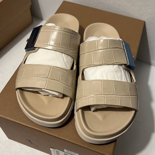 Burberry Women Olympia Croc Embossed Sandal casual classic stylish summer beach