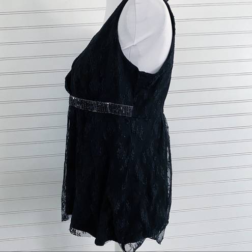 Ny&co Ny& black dressy sleeveless blouse Size L