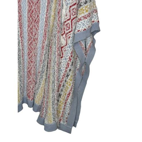 CAbi  Love Carol Women's Top Siesta Knit Poncho Boho Fringe Sweater Cardigan XS