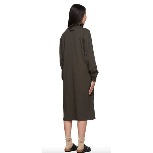 Fear of god  ESSENTIALS Gray Long Sleeve Midi Dress