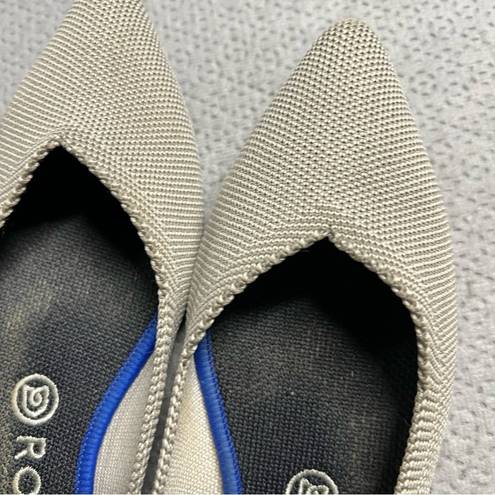 Rothy's The Point Dove Gray Knit Ballet Flats Women’s Size US 8 EUC