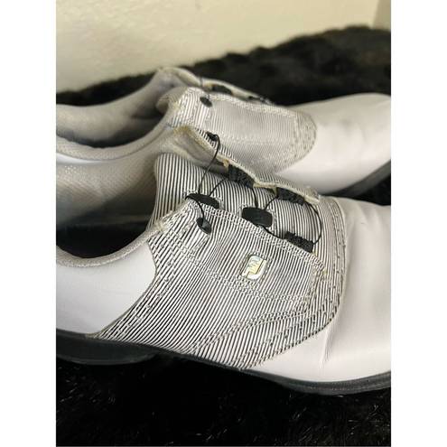FootJoy  Golf Shoes Womens 7.5 Medium Dryjoys BOA white Gray 99018