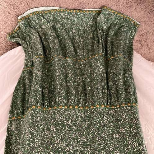 J.Jill : Green/white flowers Maxi Sundress- size Small (women’s size 6-8)