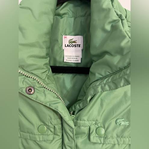 Lacoste  Puffer Vest, Seafoam green, size Small