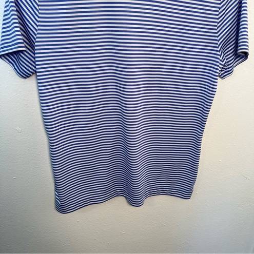 EP Pro  Golf Polo Shirt Blue White Stripes