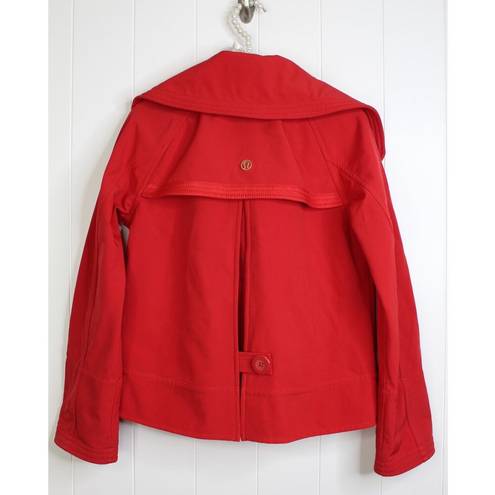 Lululemon  Red Cropped Pea Coat Size 6