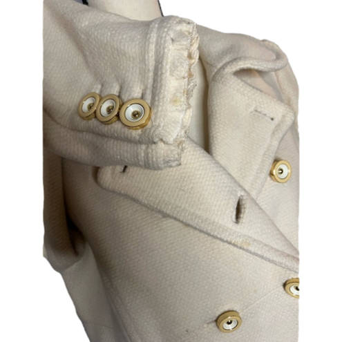 Juicy Couture Wool Blend Double Breasted Pea
Coat Jacket in Cream Size Large