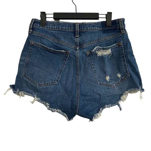 Abercrombie & Fitch  High Rise Mom Jean Shorts Denim Size 30 US 10 Curve Love