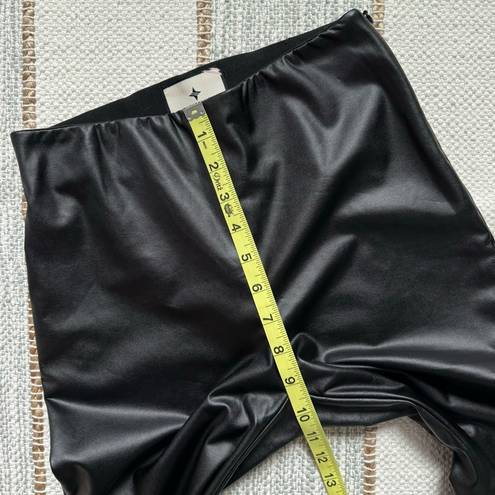 Tuckernuck  Ashford Black Faux Leather Kick Flare High Rise Pants Women’s Small