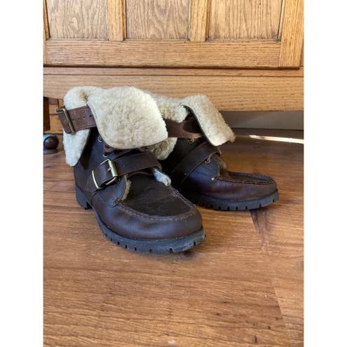 Ralph Lauren Lauren  Shearling Leather Boots